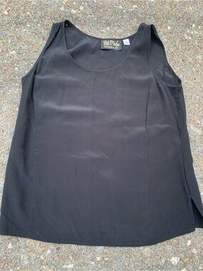 Vintage Bob Mackie Silk Black Sleeveless Camisole